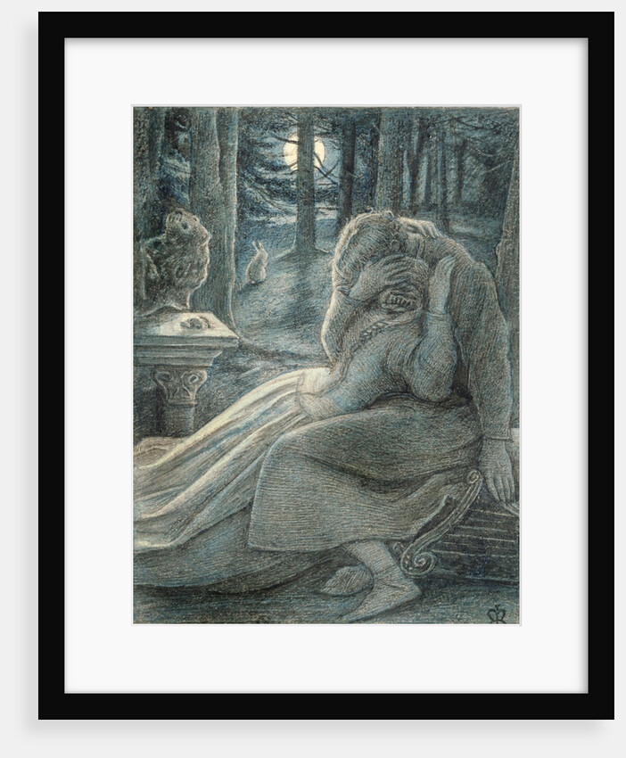 Love, a couple in a wood by John Everett Millais