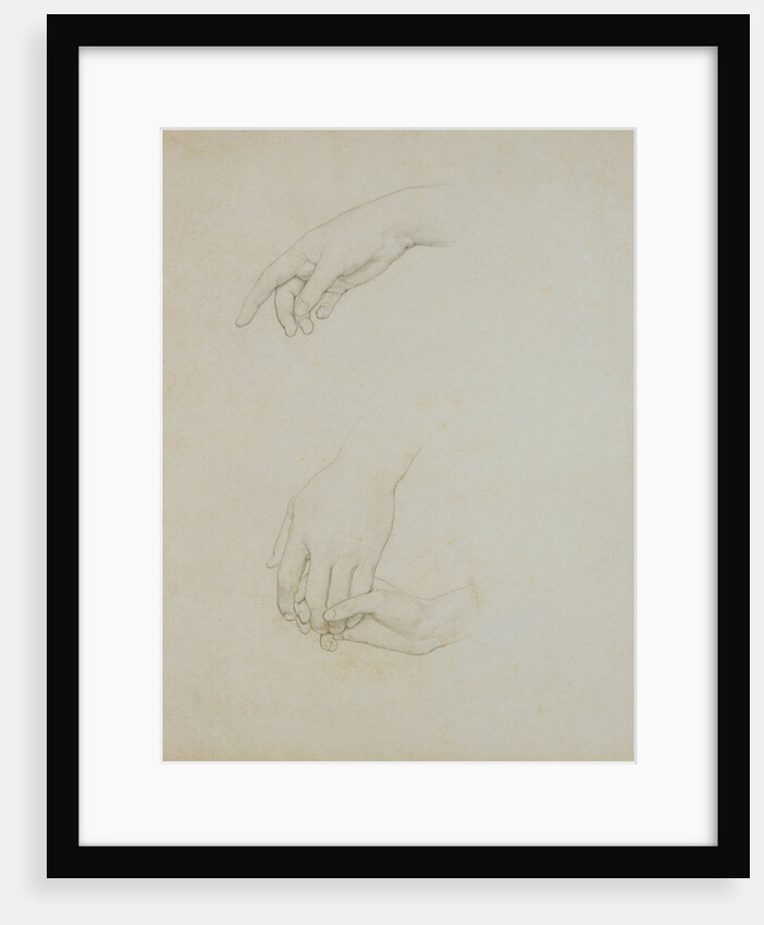 Study of hands from Cimabue's Madonna by Frederic Leighton