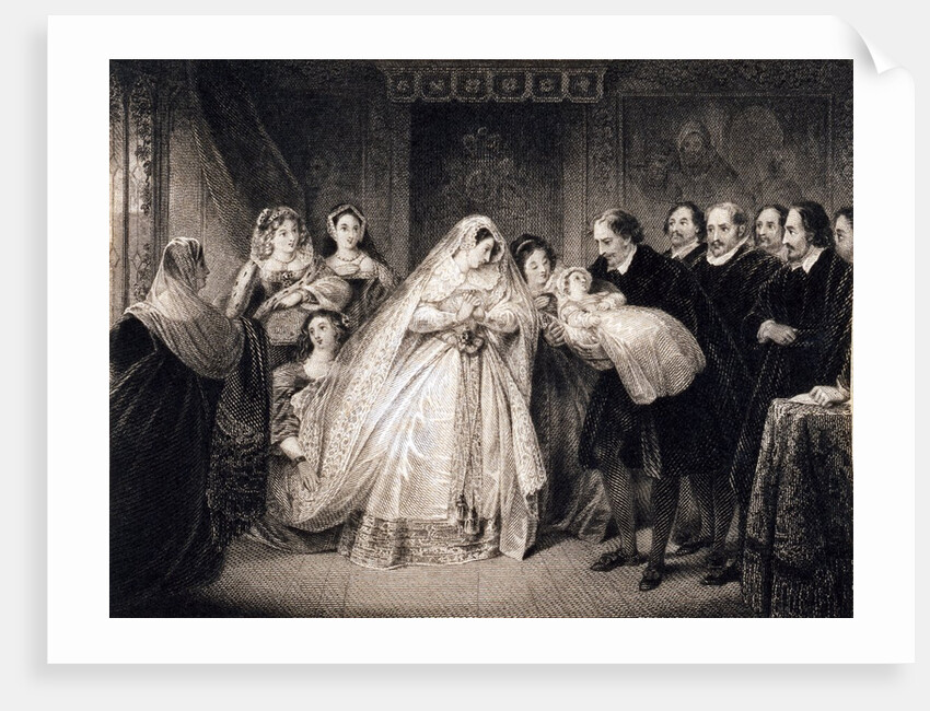 Mary, Queen of Scots and her son by Unknown