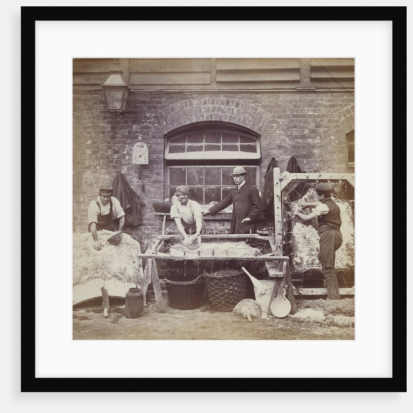 Three Wool Dressers at Work, Neckinger Mills, Bermondsey by Geoffrey Bevington