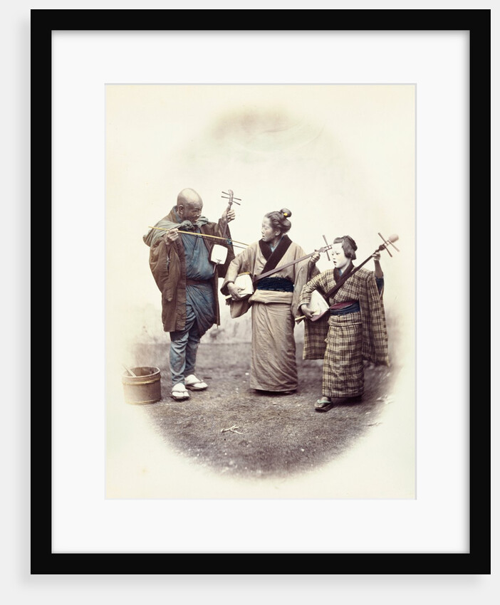 Street musicians by Felice Beato