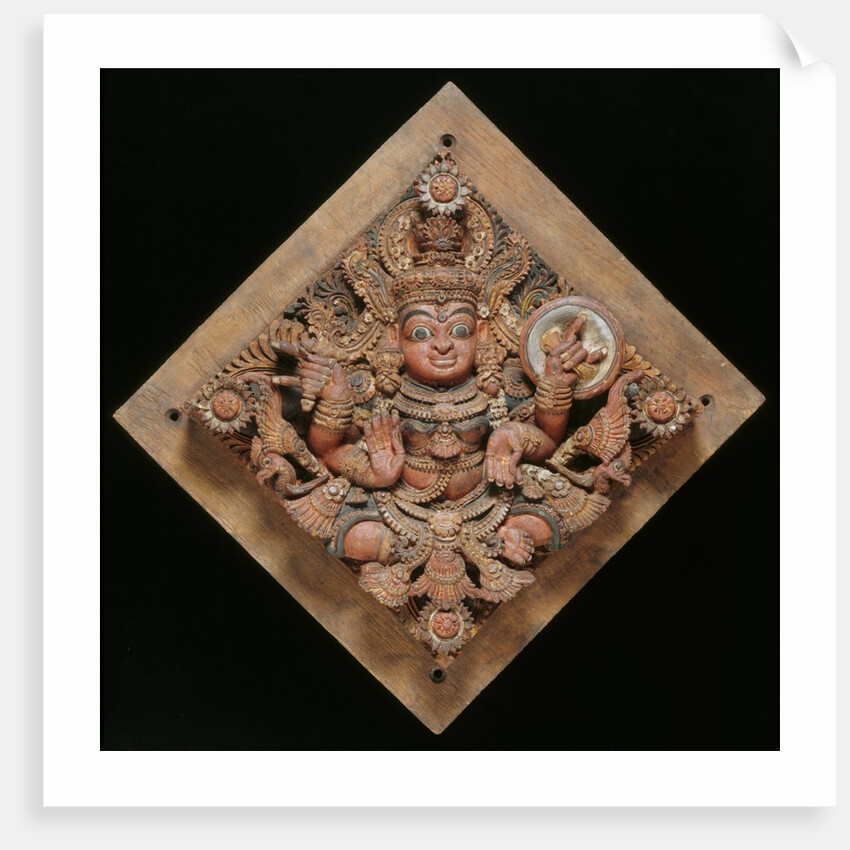 Shiva depicted on a ceiling panel by Unknown