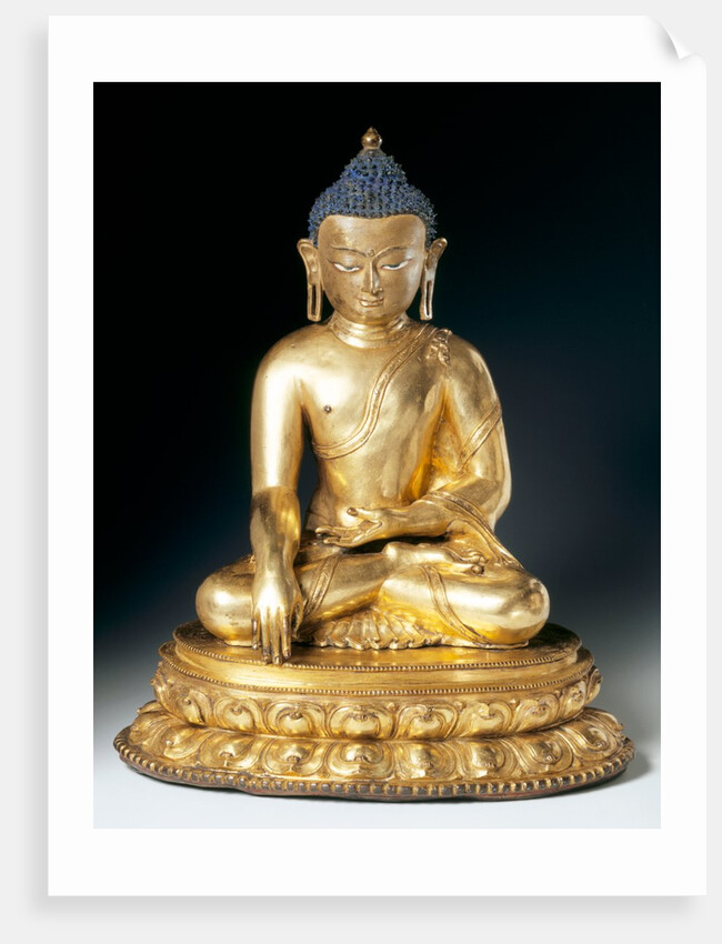 Seated figure of the Buddha Sakayamuni. Tibet, 16th century by Unknown