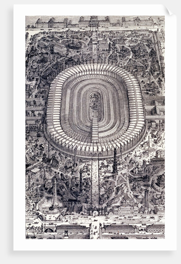 View of Paris Exhibition Hall by Eugene Rimmel