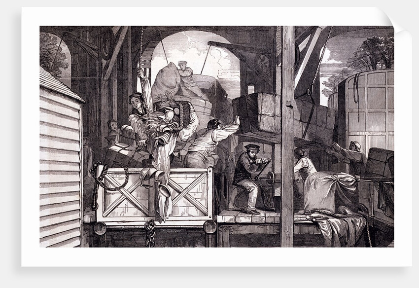 Trans-shipment of goods from the broad gauge to the narrow gauge by Anonymous