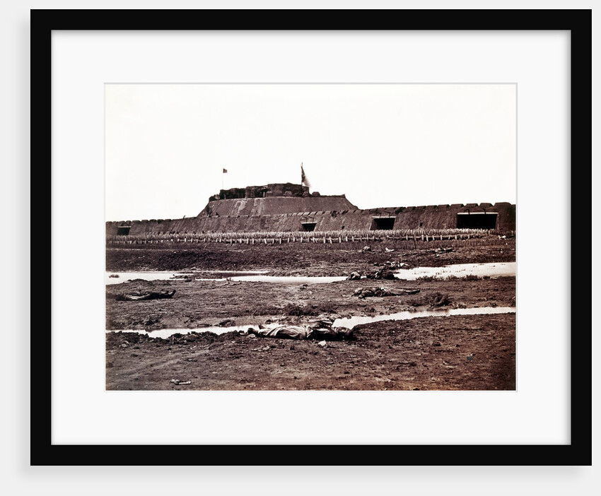 The side of the fort from which the Chinese escaped the effects of the British and French Artillery by Felice Beato