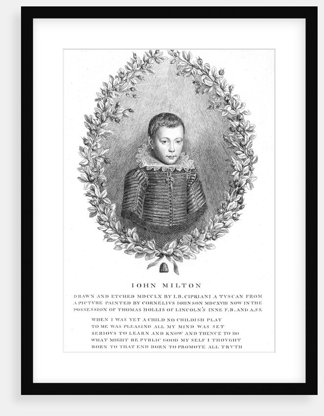 John Milton aged 10 by Anonymous