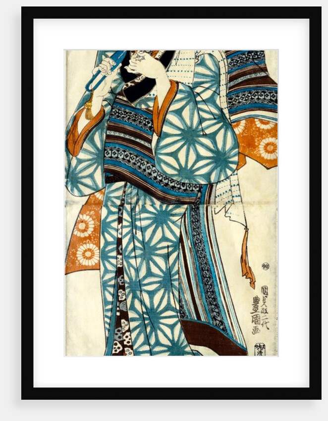 Girl with Scissors by Utagawa Kunisada