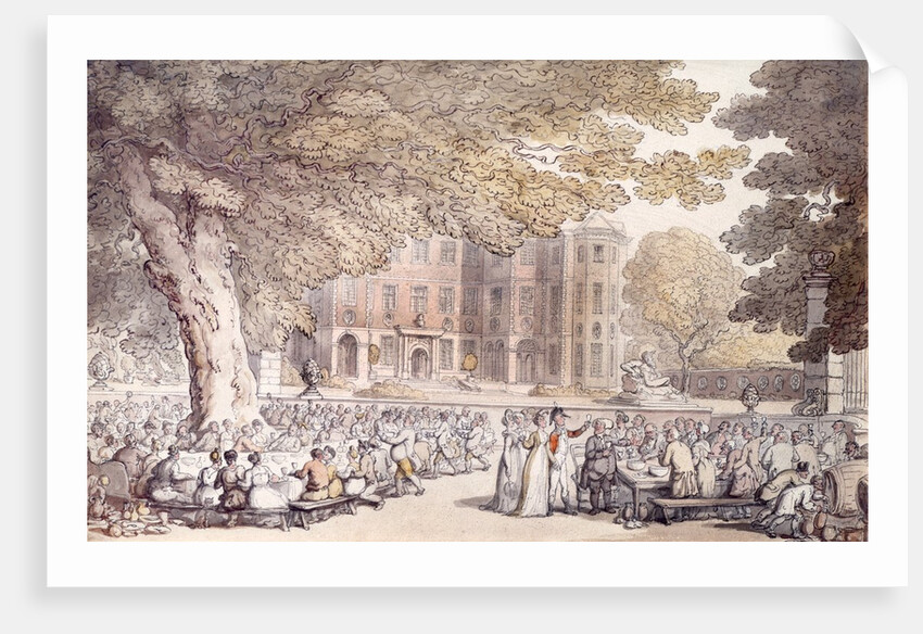 A Party in the Grounds of Ham House by Thomas Rowlandson