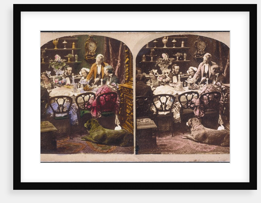 Group at dining table by James Elliot