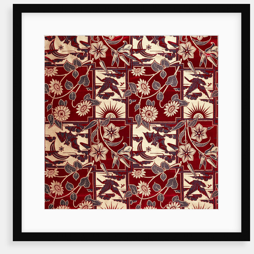 Moon, Sun and Bird furnishing fabric by George Charles Haité