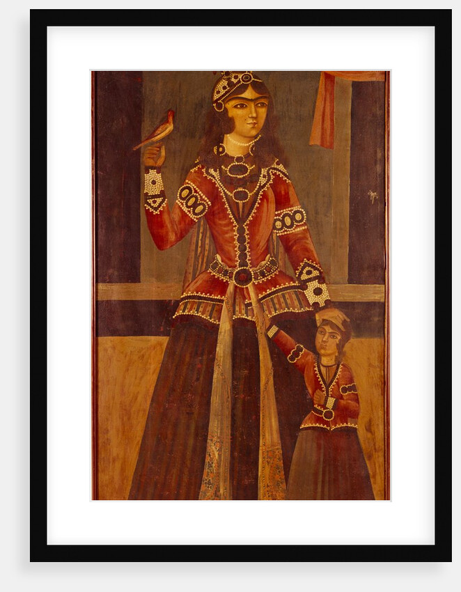 Lady and Child. Iran, Qajar dynasty, early 19th century by Unknown