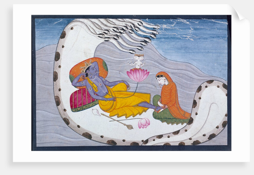 Vishnu and Lakshmi on The Great Snake. India, late 19th century by Unknown