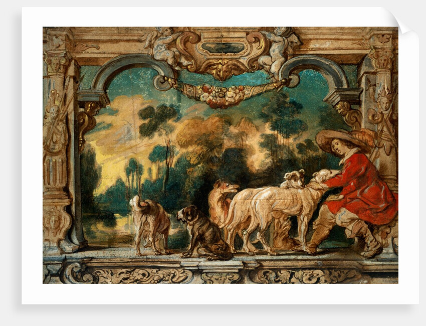 Man sitting amongst Huntsmen by Jacob Jordaens