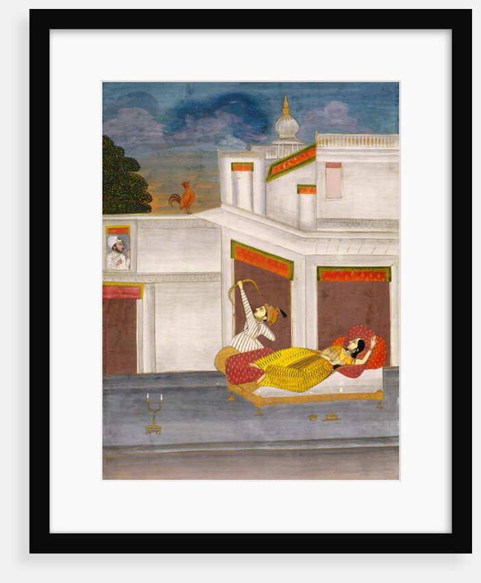 Lover shooting at a cock, herald of the dawn. India, late 18th century by Unknown