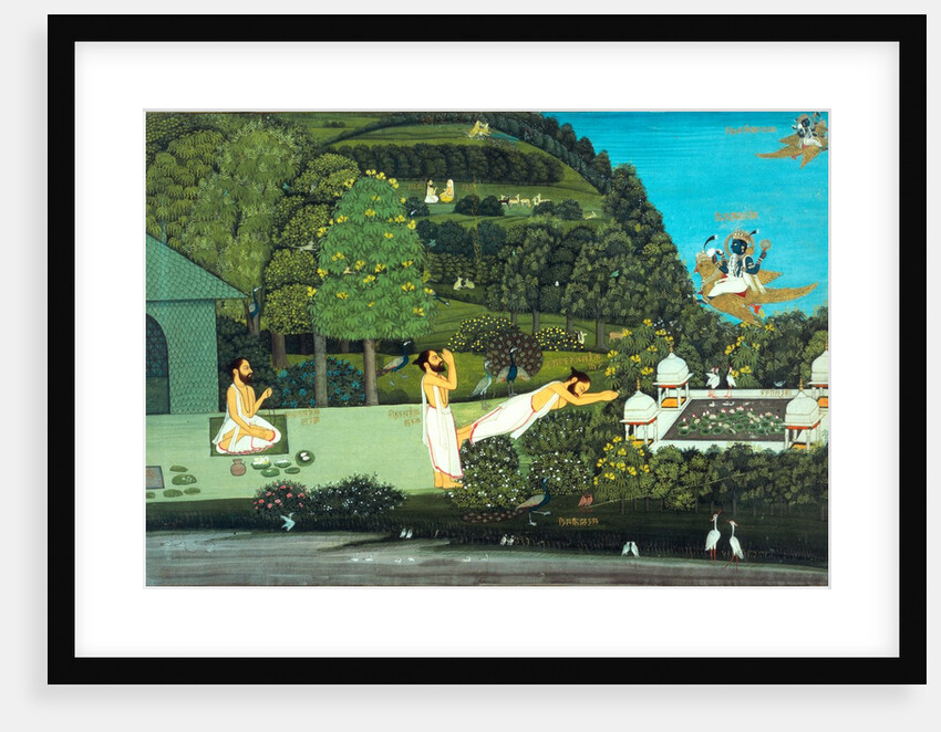 An ashram by a river. Jaipur, Rajasthan, India, 19th century by Unknown