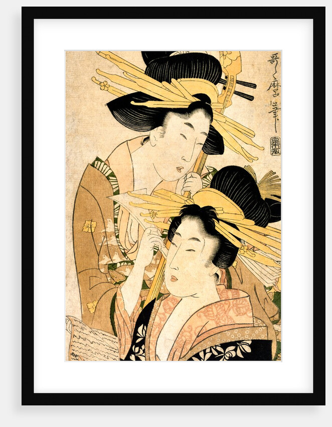 Two courtesans by Kitagawa Utamaro