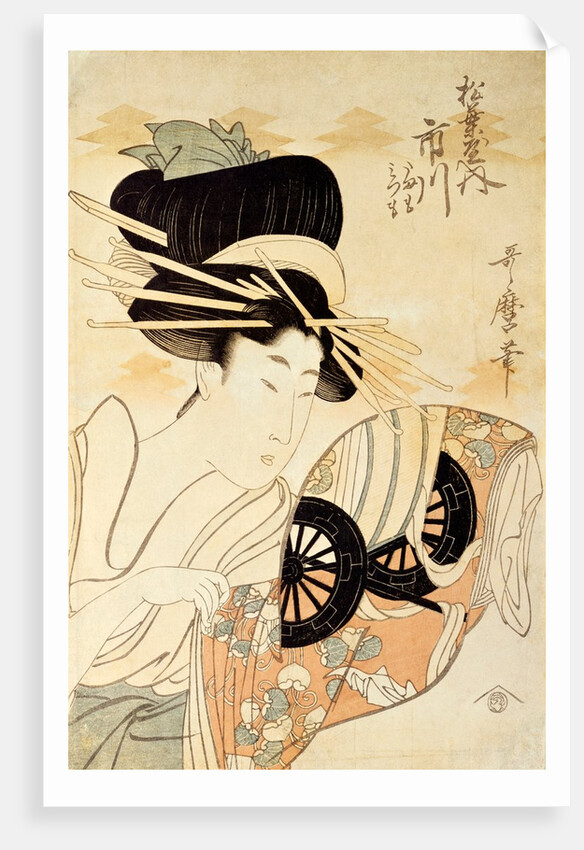 The Courtesan Ichikawa of The Matsubaya by Kitagawa Utamaro
