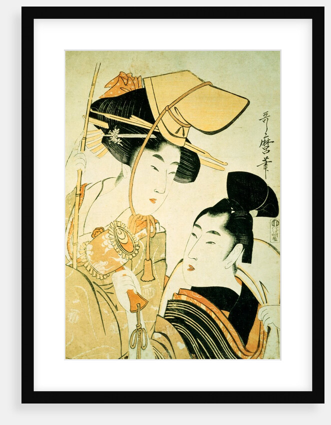 Two Girls as Ebisu and Daikoku by Kitagawa Utamaro