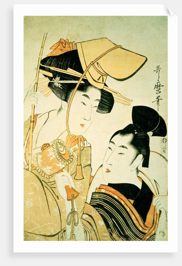 Two Girls as Ebisu and Daikoku by Kitagawa Utamaro