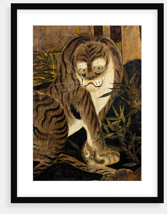 Tiger, depicted on a painted screen. Japan, 17th century by Anonymous
