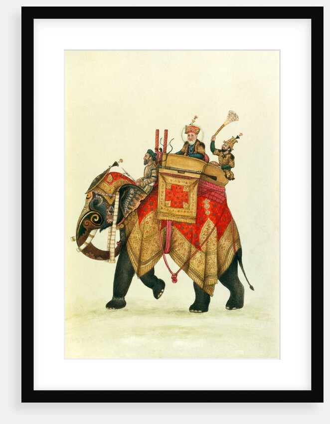 Akbar II mounted on an elephant, Delhi Company School by Delhi Company School