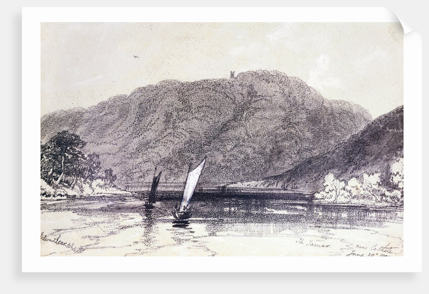 The Tamar near Cothele by Edward Lear