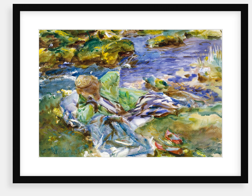 Turkish Woman by a Stream by John Singer Sargent