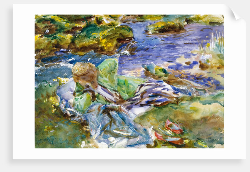 Turkish Woman by a Stream by John Singer Sargent