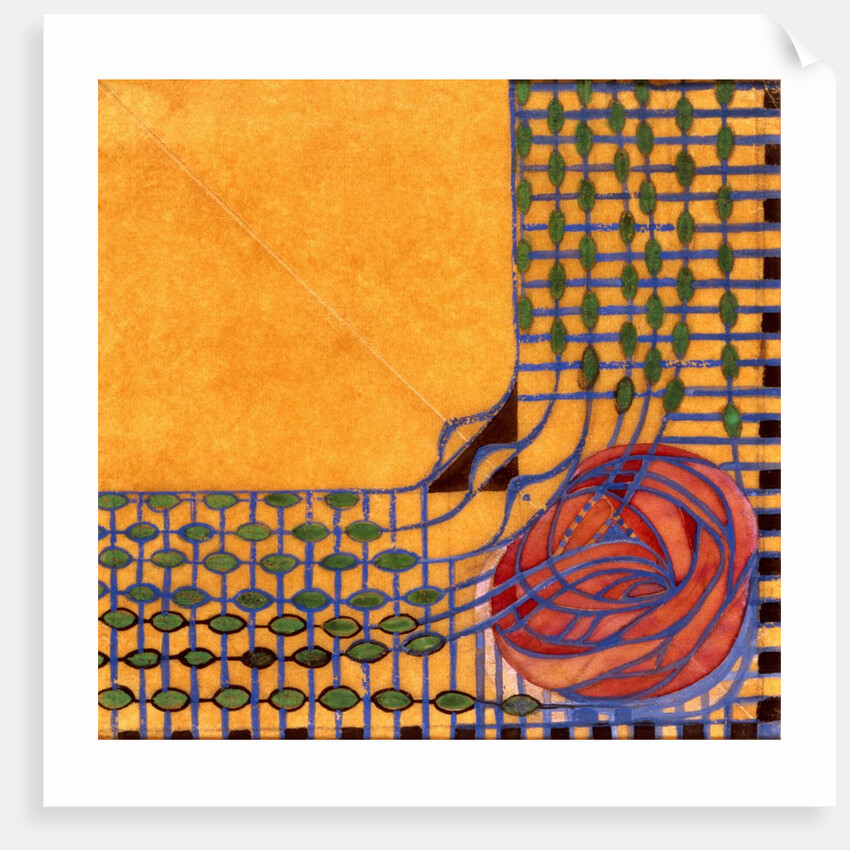 Design for a printed textile by Charles Rennie Mackintosh
