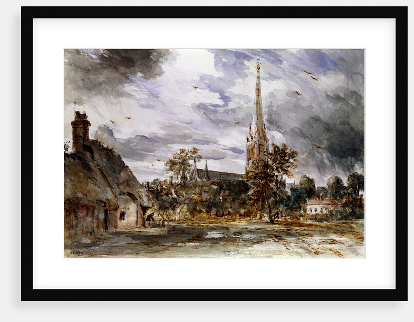 Salisbury Cathedral with Cottages by John Constable