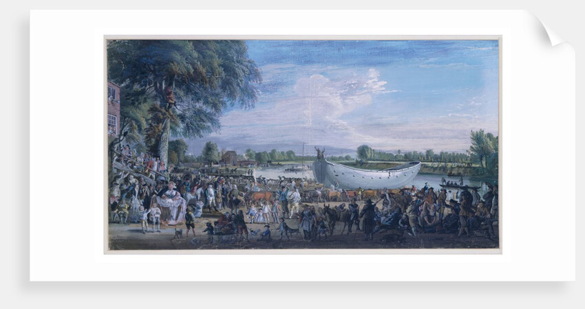 Chinese Junk On Its Way To Virginia Water, attributed to Paul Sandby. Gouache. England, c.1753 by Paul Sandby