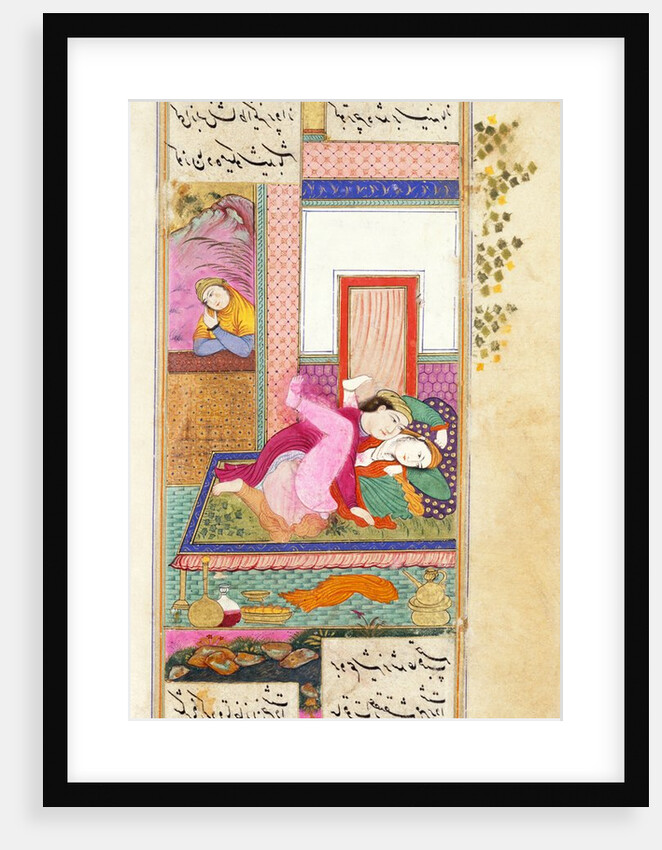 Khusraw and Shirin Make Love after Marriage by Ganjavi Nizami