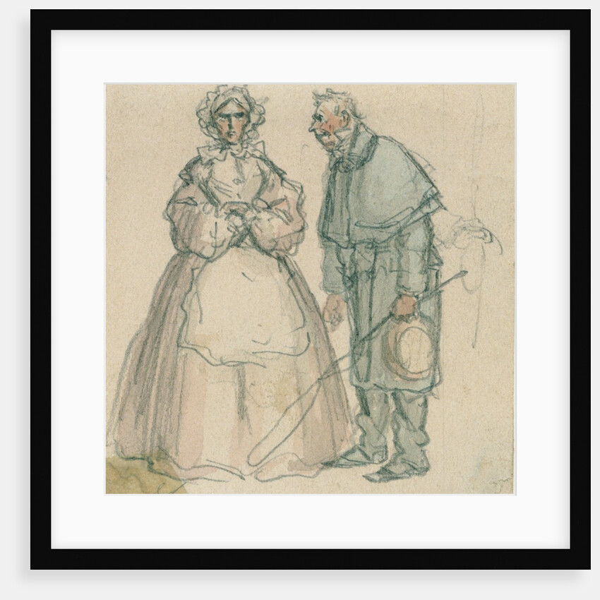 Coachman and Housekeeper by John Leech
