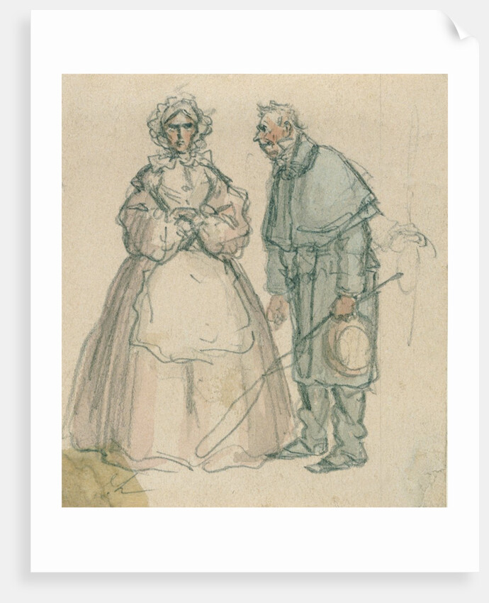 Coachman and Housekeeper by John Leech