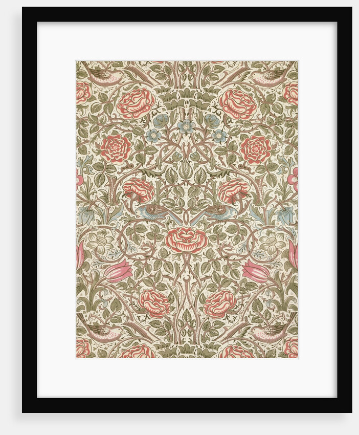 Rose furnishing fabric by William Morris