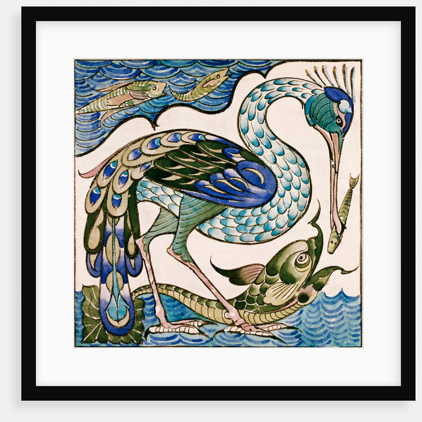 Heron and Dolphin by William Frend De Morgan