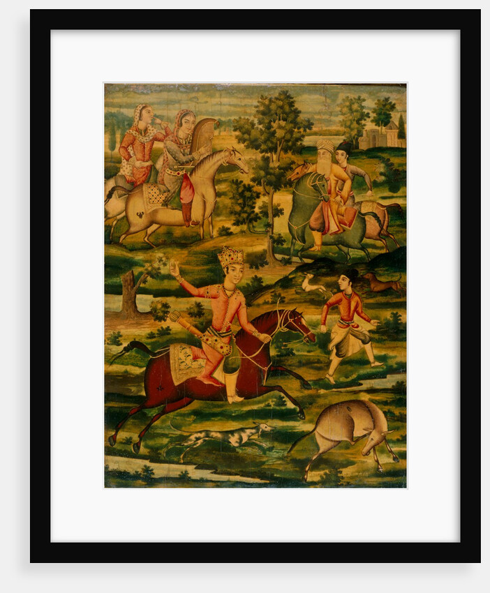 Hunting party. Persia, Qajar dynasty, 19th century by Unknown