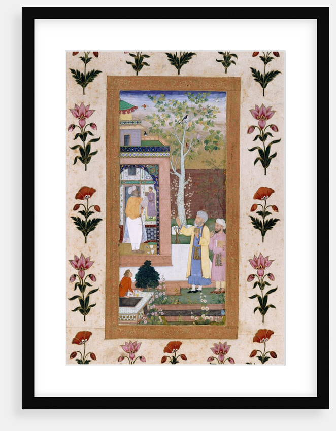 An artist decorating the inner wall of a pavilion. India, early 17th century by Unknown