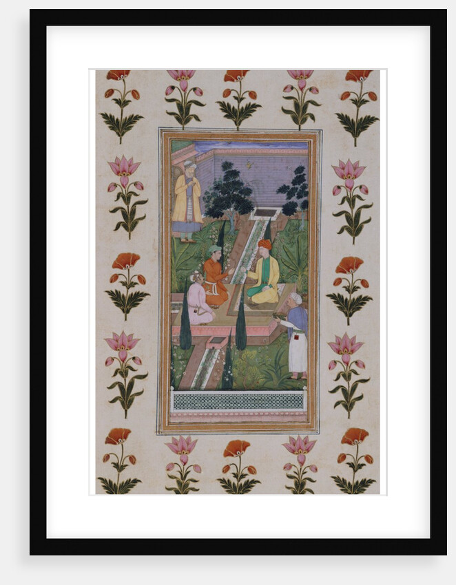 Friends in a Garden. India, early 17th century by Unknown