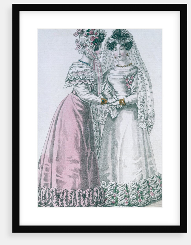 Bridal costume. Paris, France, 1825 by Unknown