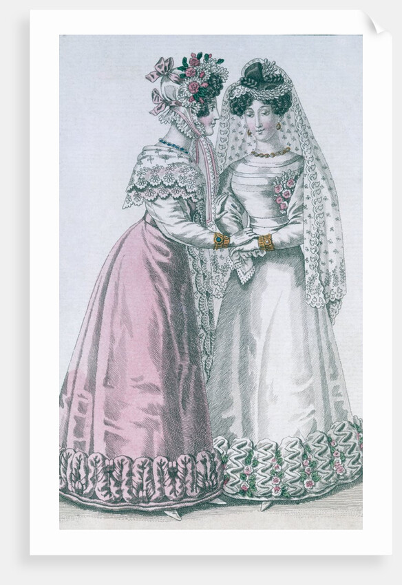 Bridal costume. Paris, France, 1825 by Unknown