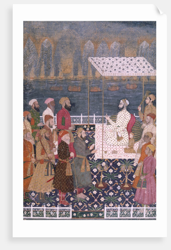 Nawab holding a durbar during a fireworks display. India, early 18th century by Unknown