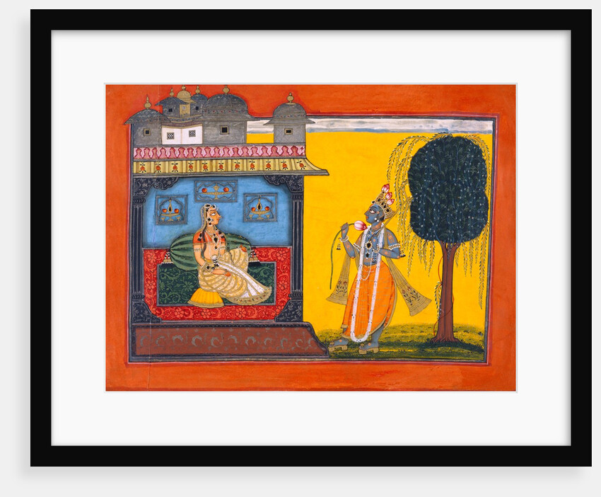 The Tearful Radha. Basohli, Punjab Hills, India, late 17th century by Unknown
