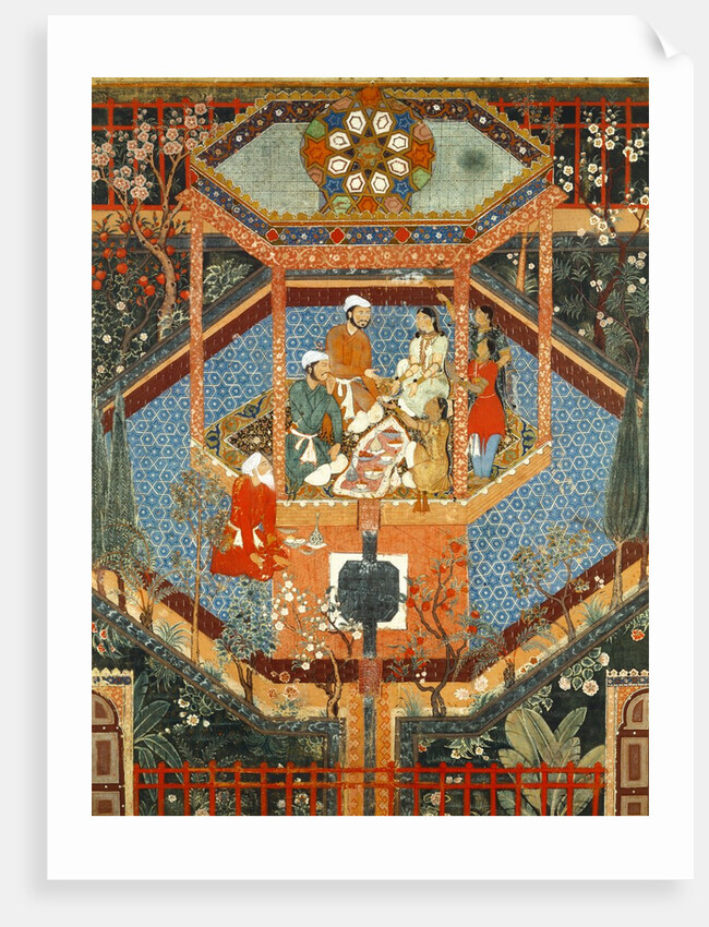 Hamsa's son Rustum with his mistress Mihr Afruz. India, mid-16th century by Unknown