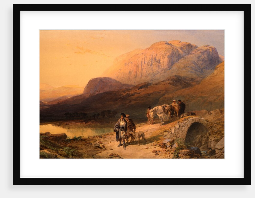 On The Clunie, Aberdeenshire by Thomas Miles Richardson The Younger