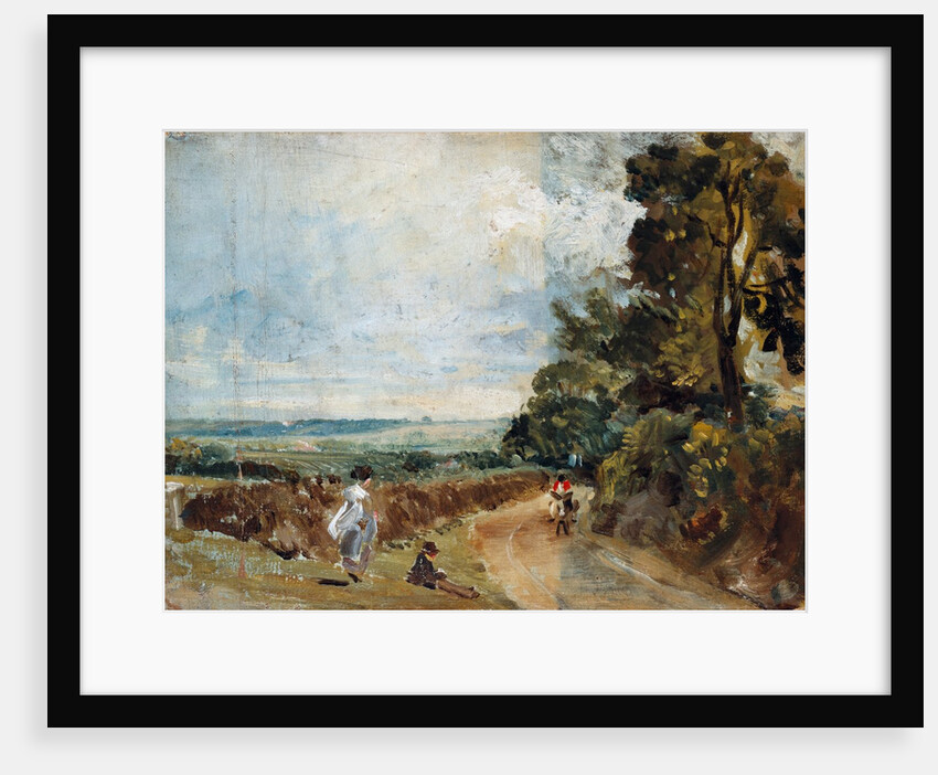 Country Road with Trees and Figures by John Constable