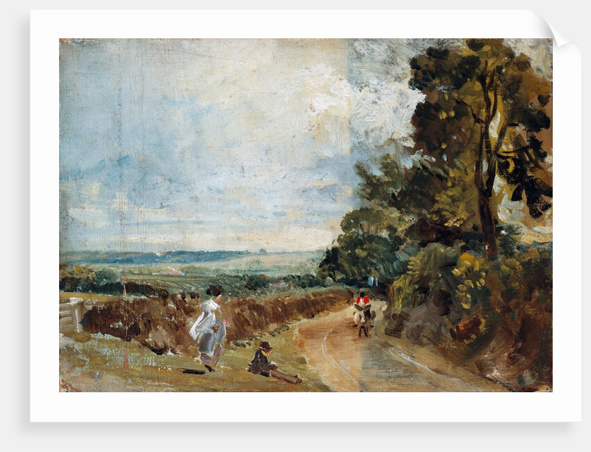 Country Road with Trees and Figures by John Constable