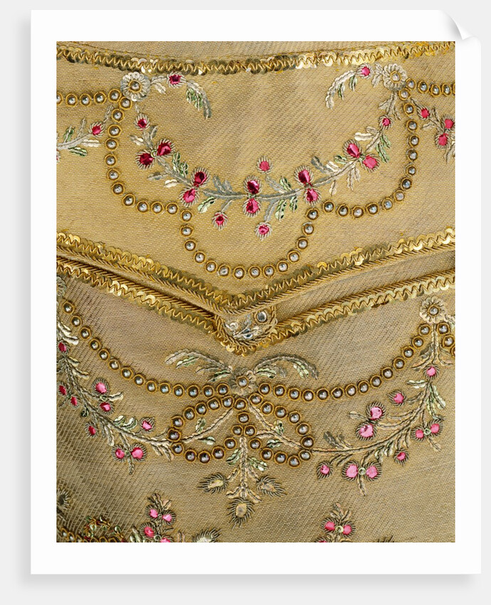 Waistcoat, detail. England, late 18th century by Unknown
