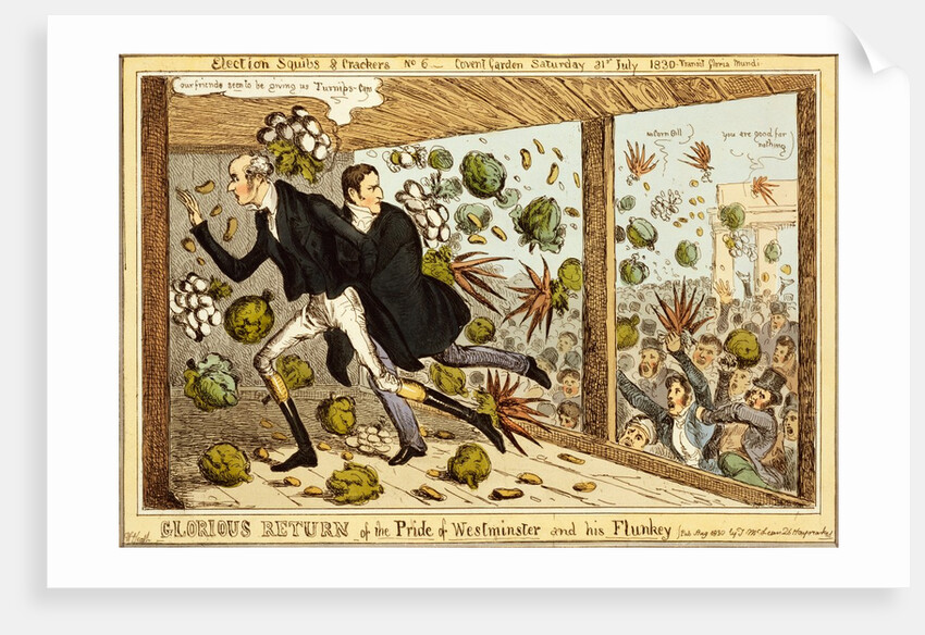 Glorious return of the Pride of Westminster and his flunkey. England, 1882 by Unknown